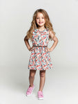 Printed Floral Cotton Frock - White