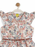 Printed Floral Cotton Frock - White