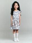 Printed Floral Cotton Frock - White