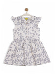 Printed Floral Cotton Frock - White