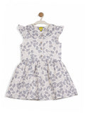 Printed Floral Cotton Frock - White
