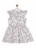 Printed Floral Cotton Frock - White