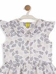 Printed Floral Cotton Frock - White