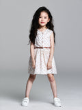 Printed Floral Cotton Frock - White