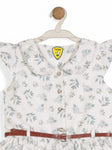 Printed Floral Cotton Frock - White