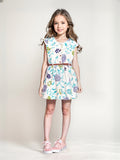Printed Floral Cotton Frock - White