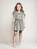Printed Floral Cotton Frock - Green