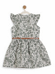 Printed Floral Cotton Frock - Green