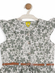 Printed Floral Cotton Frock - Green