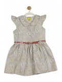 Printed Floral Cotton Frock - Green
