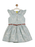 Printed Floral Cotton Frock - Green