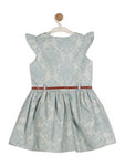 Printed Floral Cotton Frock - Green