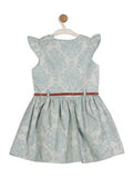 Printed Floral Cotton Frock - Green