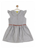 Printed Cotton Frock - Grey