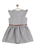 Printed Cotton Frock - Grey