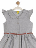 Printed Cotton Frock - Grey