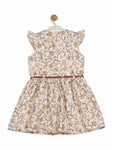Printed Cotton Frock - Cream