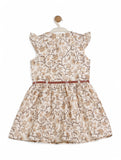 Printed Cotton Frock - Cream