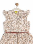 Printed Cotton Frock - Cream