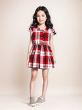 Printed Cotton Frock - Red