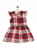 Printed Cotton Frock - Red