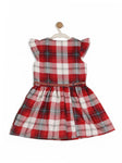 Printed Cotton Frock - Red