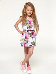 Printed Cotton Frock - White