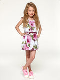 Printed Cotton Frock - White
