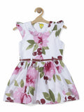 Printed Cotton Frock - White