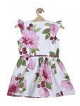 Printed Cotton Frock - White
