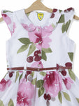 Printed Cotton Frock - White