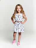 Printed Cotton Frock - White