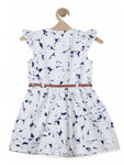 Printed Cotton Frock - White