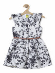 Printed Cotton Frock - White