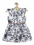 Printed Cotton Frock - White