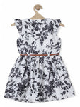 Printed Cotton Frock - White