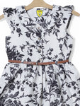 Printed Cotton Frock - White