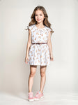 Printed Cotton Frock - Cream