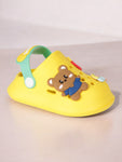 Bear Applique Anti-Slip Clogs - Yellow