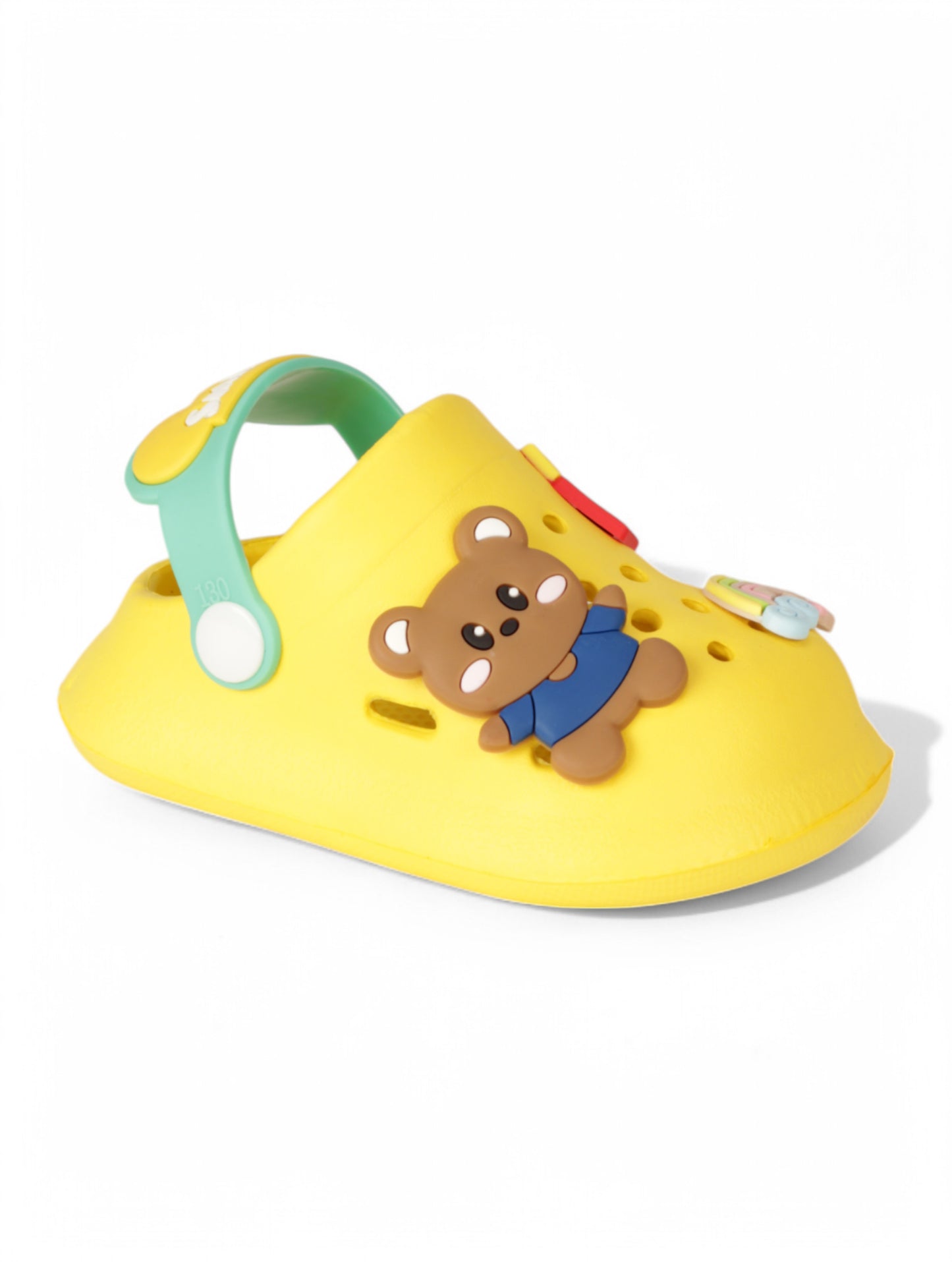 Bear Applique Anti-Slip Clogs - Yellow