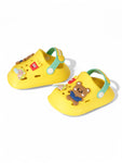 Bear Applique Anti-Slip Clogs - Yellow