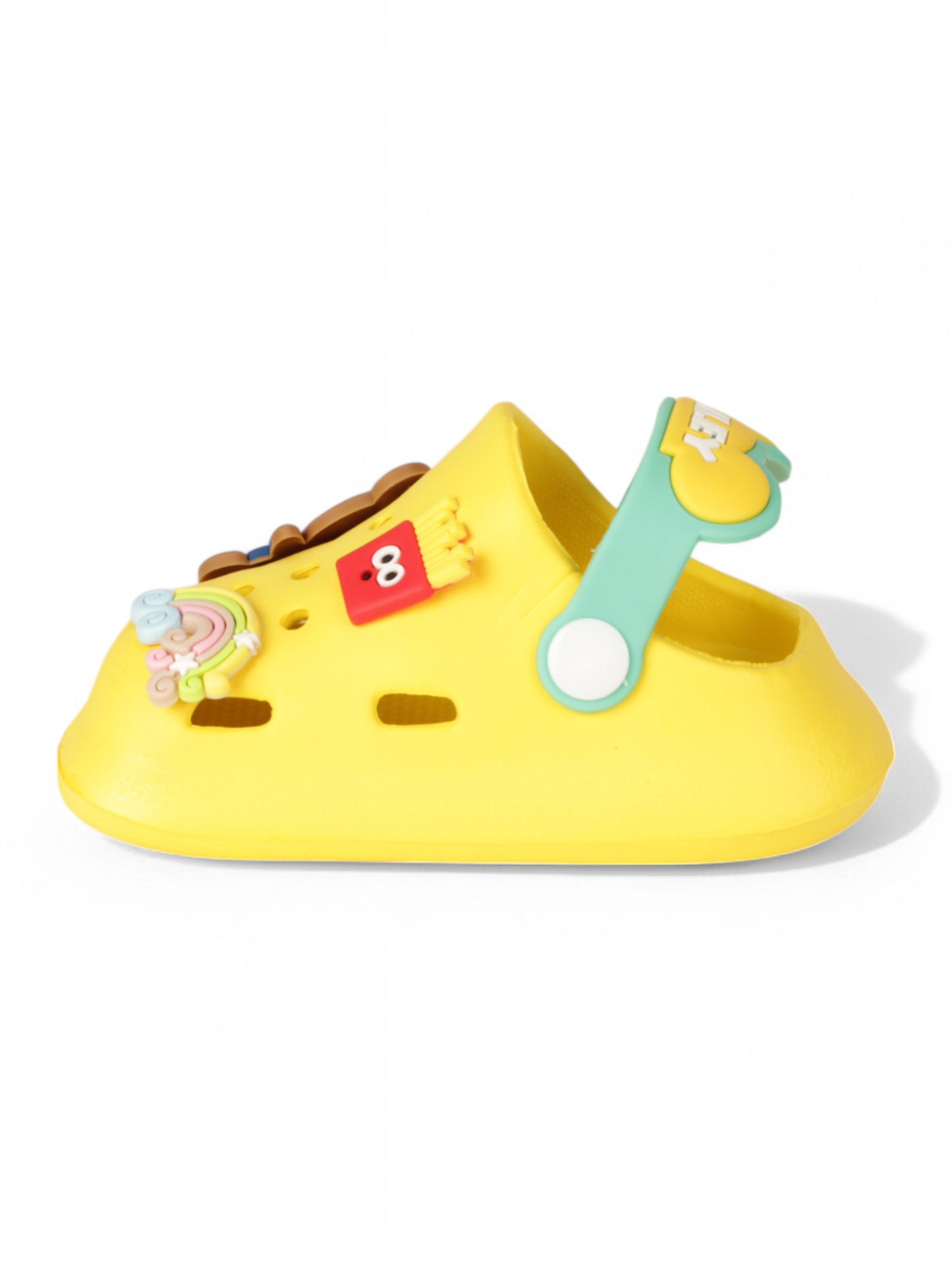 Bear Applique Anti-Slip Clogs - Yellow
