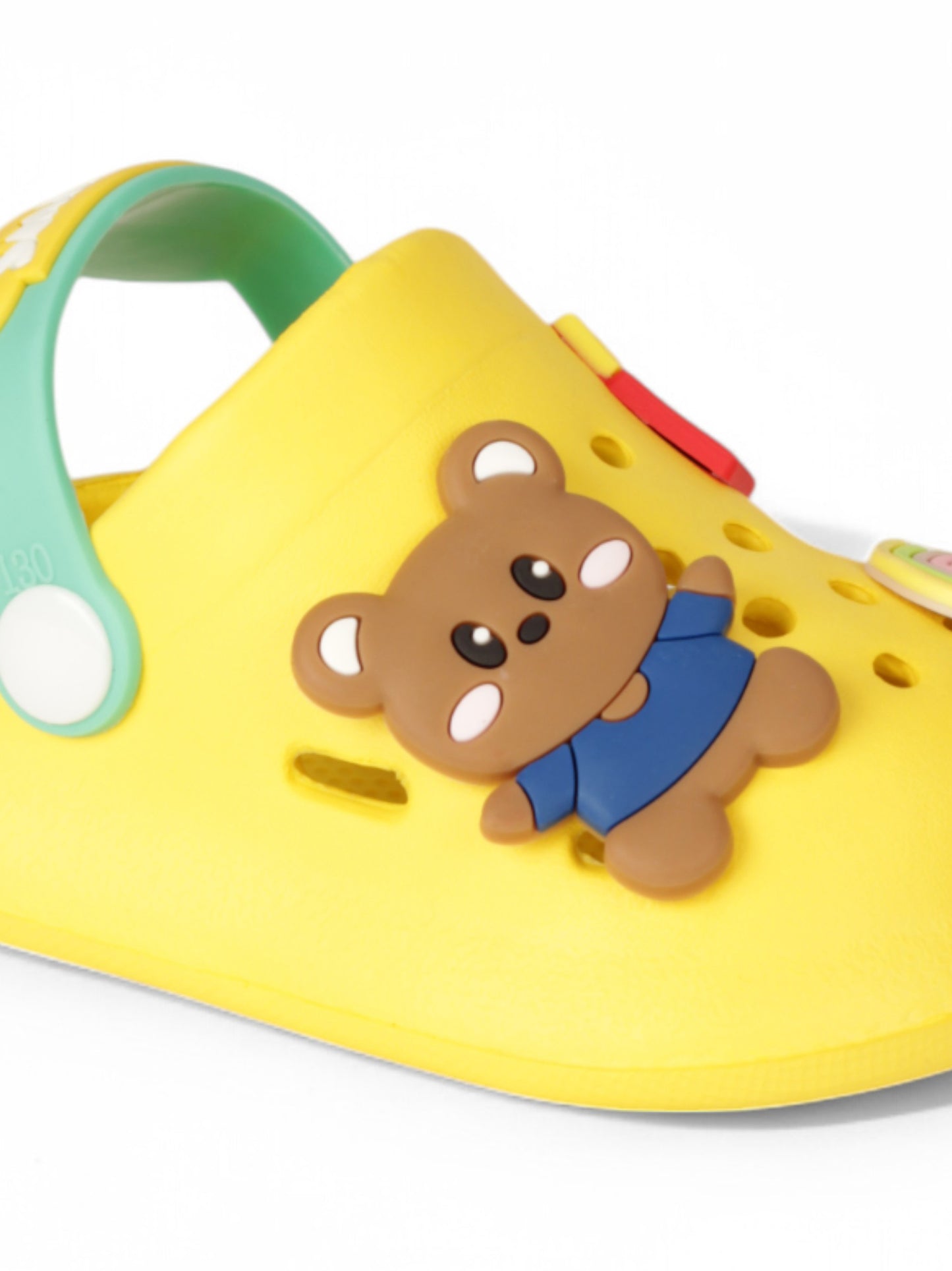 Bear Applique Anti-Slip Clogs - Yellow