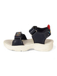 Sandals With Velcro Closing - Navy Blue