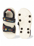 Sandals With Velcro Closing - Navy Blue