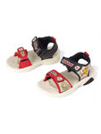Sandals With Velcro Closing - Navy Blue