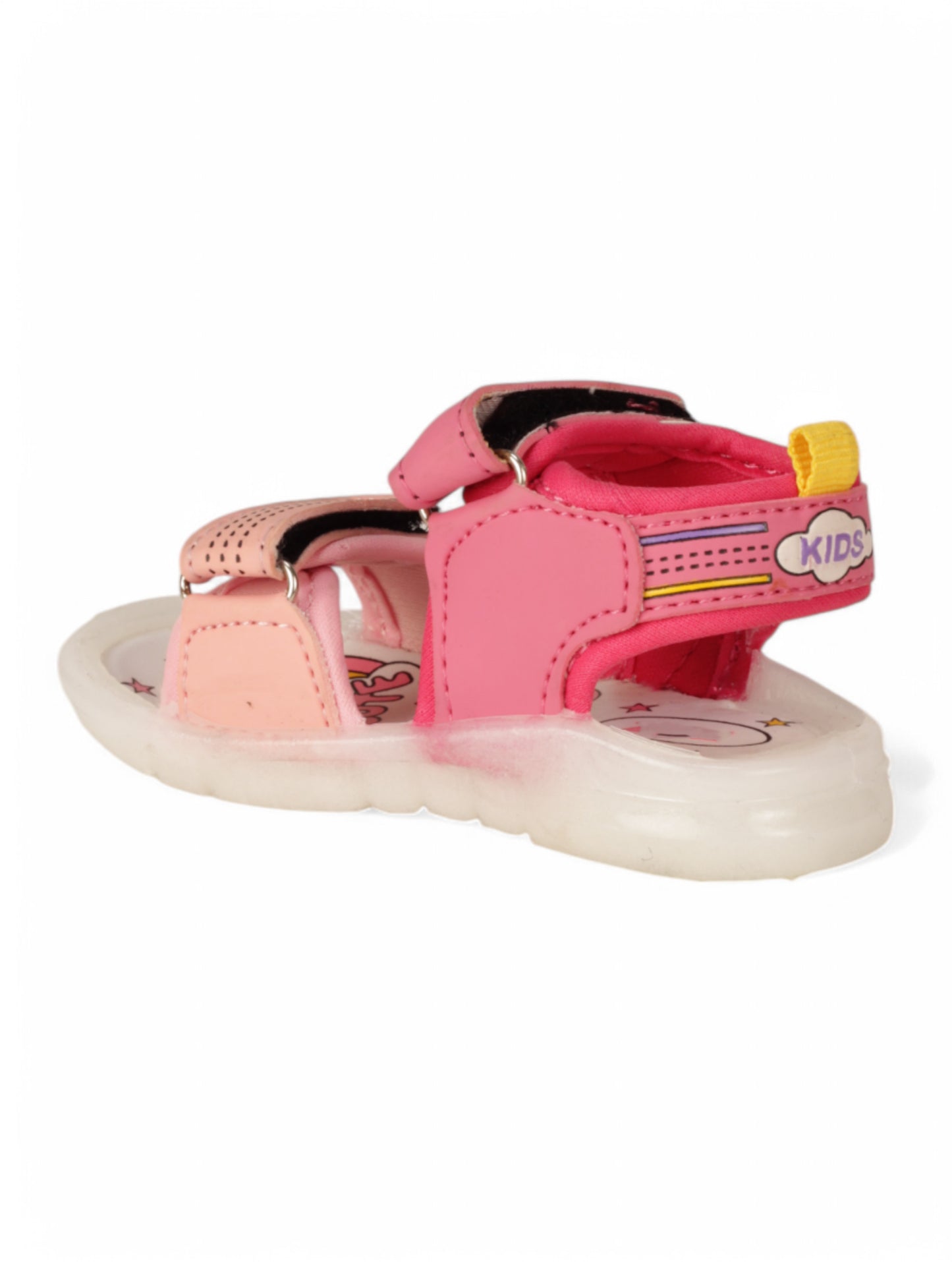Led Sandals With Velcro Closing - Pink