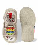 Musical Sandals With Velcro Closing - Grey