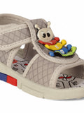 Musical Sandals With Velcro Closing - Grey