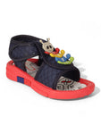 Musical Sandals With Velcro Closing - Navy Blue